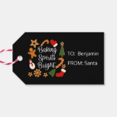Étiquettes-cadeau Baking Spirits Bright Gingerbread Noël Cookie (Dos Horizontal)