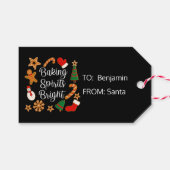 Étiquettes-cadeau Baking Spirits Bright Gingerbread Noël Cookie (Devant (Horizontal))