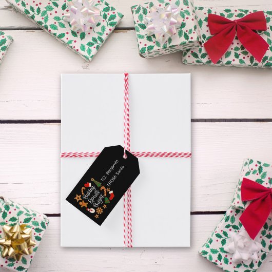 Étiquettes-cadeau Baking Spirits Bright Gingerbread Noël Cookie