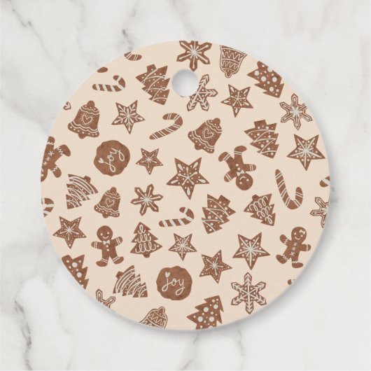 Étiquettes Cadeau Baking Spirits Bright Holiday Cookies Jaune (Dos)