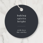 Étiquettes Cadeau Baking Spirits Bright | Photo de Enfants Moderne e (Dos)