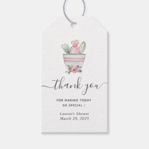 Étiquettes-cadeau Baking ustensiles Fête des mariées Merci