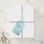 Étiquettes-cadeau Bal masqué bleu sarcelle (Avec de la ficelle)