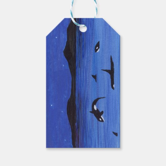 Étiquettes-cadeau Baleines tueuses (Devant)