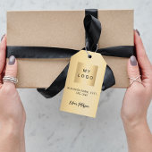 Étiquettes-cadeau Balise accroche du logo de l'entreprise de signatu