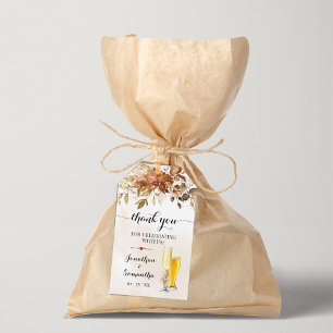 Étiquettes-cadeau Balise Automne Bubbles & Brews Mariage de automne