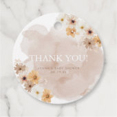 Étiquettes Cadeau Balise Baby in Bloom Favor (Devant)