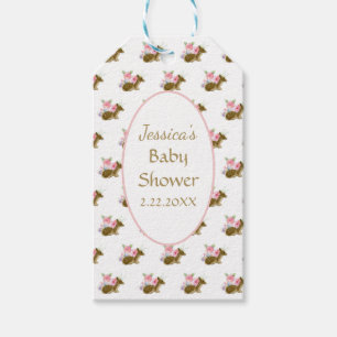 Étiquettes-cadeau Balise baby shower Aquarelle Floral Boho Favoriser