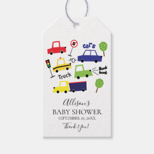 Étiquettes-cadeau Balise Baby shower Favoriser les voitures et les c