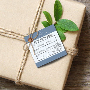 Étiquettes Cadeau Balise Bagage Enregistrer La Date
