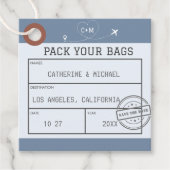 Étiquettes Cadeau Balise Bagage Enregistrer La Date (Devant)