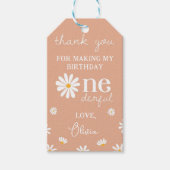 Étiquettes-cadeau Balise Boho Daisy Merci de fête d'anniversaire (Devant)