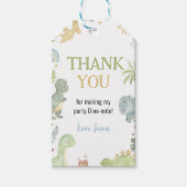 Étiquettes-cadeau Balise Boho Dinosaur Merci de fête d'anniversaire (Devant)