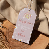 Étiquettes-cadeau Balise Boho Rainbow Daisy Anniversaire Merci
