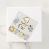 Étiquettes Cadeau Balise Boho Safari Carré Favoriser (En situation)