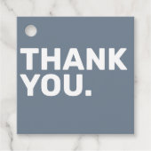 Étiquettes Cadeau Balise Bold Blue Mariage Merci Favoriser (Devant)