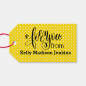 Étiquettes-cadeau Balise cadeau à la main (Dos (Horizontal))