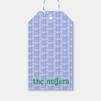 Étiquettes-cadeau Balise cadeau à motif bleu