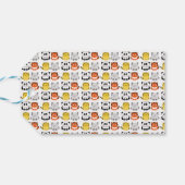 Étiquettes-cadeau Balise cadeau animal de style kawaii mignonne élép (Dos Horizontal)