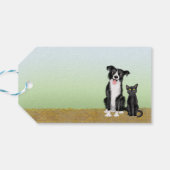 Étiquettes-cadeau Balise cadeau animaux de ferme mignons (Dos Horizontal)