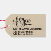 Étiquettes-cadeau Balise cadeau artisanale à la main (Dos (Horizontal))