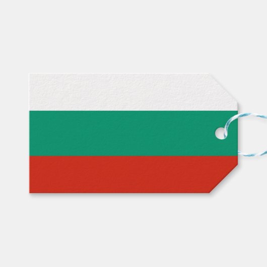 Étiquettes-cadeau Balise cadeau avec drapeau de Bulgarie (Devant (Horizontal))