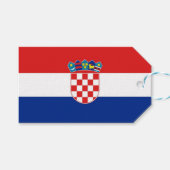 Étiquettes-cadeau Balise cadeau avec drapeau de Croatie (Devant (Horizontal))