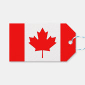 Étiquettes-cadeau Balise cadeau avec drapeau du Canada (Devant (Horizontal))