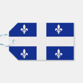 Étiquettes-cadeau Balise cadeau avec Drapeau du Québec, Canada (Dos Horizontal)