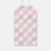 Étiquettes-cadeau Balise cadeau Baby shower lapin rose pour fille (Dos)