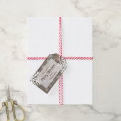 Étiquettes-cadeau Balise cadeau Bois rustique et Snowflakes (With Twine)