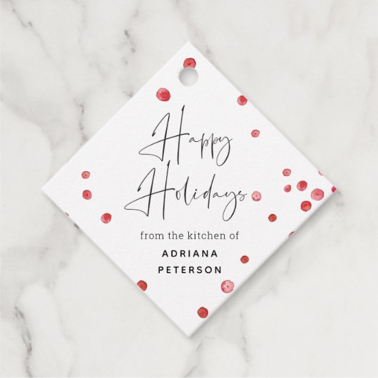 Étiquettes Cadeau Balise cadeau Boozy Cranberries (Devant)