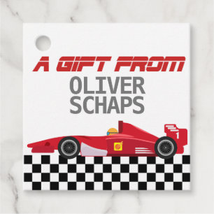Étiquettes Cadeau Balise cadeau Boys F1 Racer