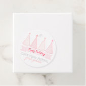 Étiquettes Cadeau Balise cadeau Casquette pour bannière rose (En situation)