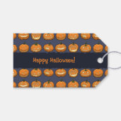 Étiquettes-cadeau Balise cadeau Citrouille pour six Jack o'Lantern P (Devant (Horizontal))