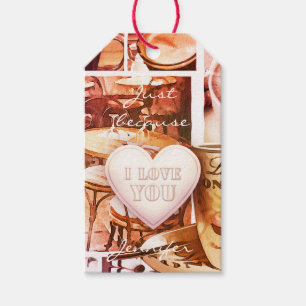 Étiquettes-cadeau Balise cadeau Coeur Amour Café