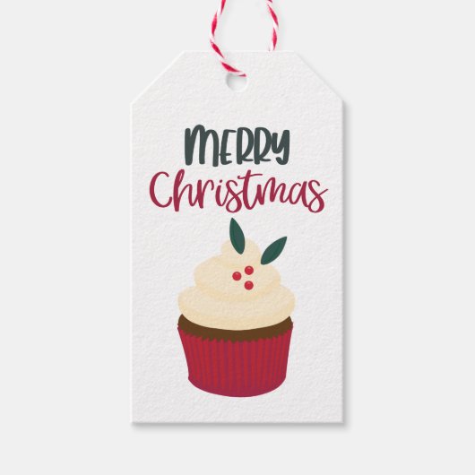 Étiquettes-cadeau Balise cadeau Cupcake personnalisée (Devant)