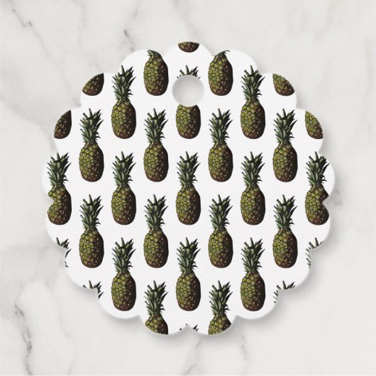 Étiquettes Cadeau Balise Cadeau d'ananas / Favoriser - Option person (Dos)