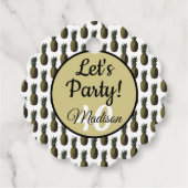 Étiquettes Cadeau Balise Cadeau d'ananas / Favoriser - Option person (Devant)