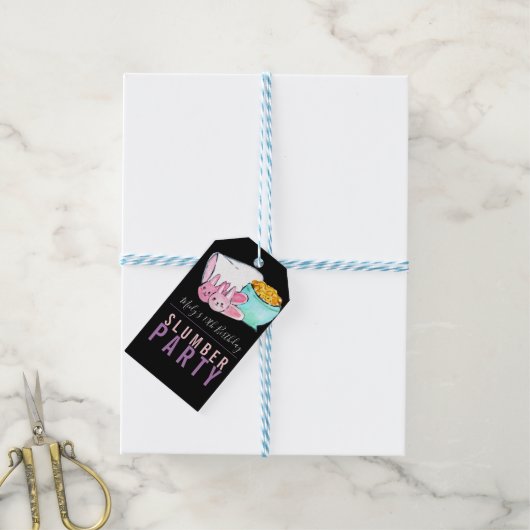 Étiquettes-cadeau Balise cadeau d'anniversaire de fête du sommeil (Avec de laficelle)