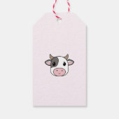 Étiquettes-cadeau Balise cadeau d'anniversaire de la vache mignonne (Dos)