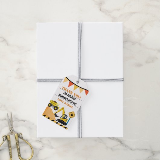 Étiquettes-cadeau Balise cadeau d'anniversaire de l'enfant à thème d (Avec de la ficelle)