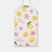 Étiquettes-cadeau Balise cadeau d'anniversaire Floral Lemonade (Dos)