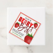 Étiquettes Cadeau Balise cadeau d'appréciation de fraise (En situation)