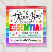 Étiquettes Cadeau Balise Cadeau d'appréciation de l'employé (Devant)