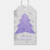 Étiquettes-cadeau Balise cadeau d'arbre de Noël Festive Lavande (Devant)