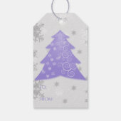 Étiquettes-cadeau Balise cadeau d'arbre de Noël Festive Lavande (Dos)