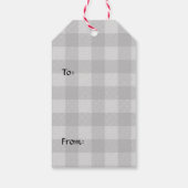 Étiquettes-cadeau Balise cadeau d'arbre de Noël noir et gris (Dos)