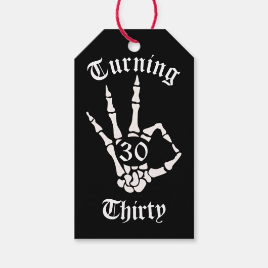 Étiquettes-cadeau Balise cadeau de 30e anniversaire (Devant)