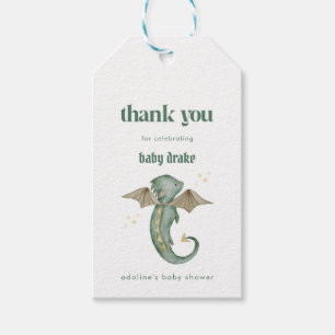 Étiquettes-cadeau Balise cadeau de Baby shower de dragon mythique Fa
